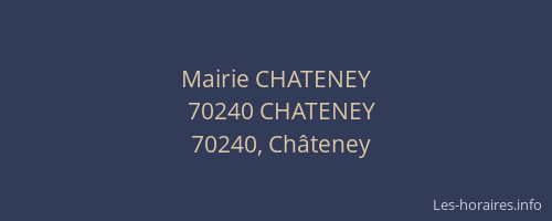 Mairie CHATENEY