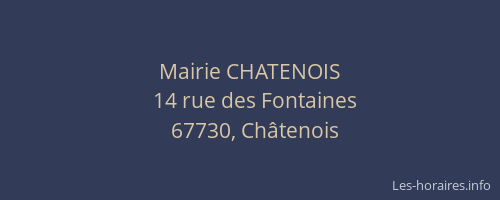 Mairie CHATENOIS
