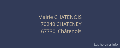 Mairie CHATENOIS