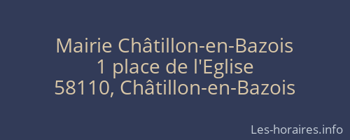 Mairie Châtillon-en-Bazois
