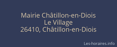 Mairie Châtillon-en-Diois