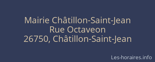 Mairie Châtillon-Saint-Jean