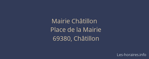Mairie Châtillon