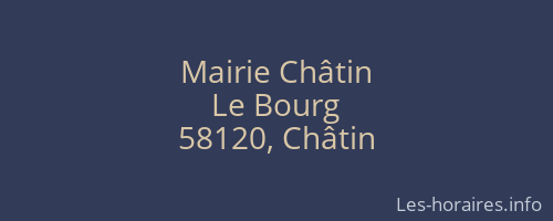 Mairie Châtin