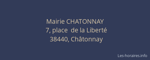 Mairie CHATONNAY