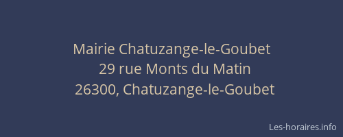 Mairie Chatuzange-le-Goubet