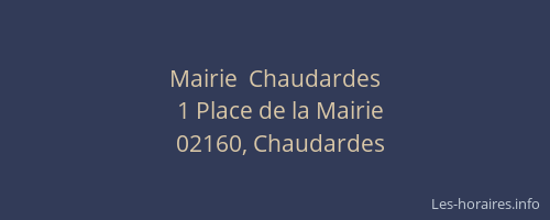 Mairie  Chaudardes