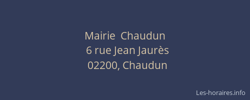 Mairie  Chaudun