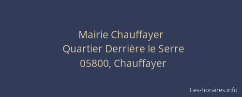 Mairie Chauffayer