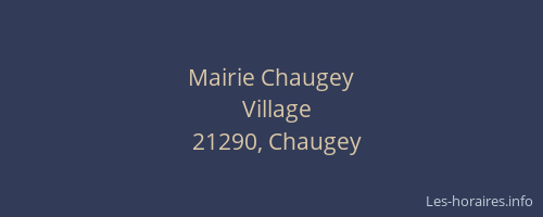 Mairie Chaugey