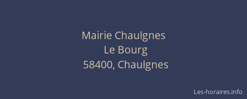 Mairie Chaulgnes