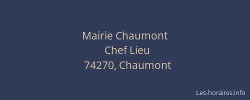 Mairie Chaumont