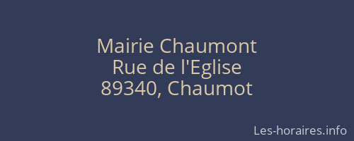 Mairie Chaumont
