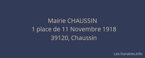 Mairie CHAUSSIN