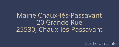 Mairie Chaux-lès-Passavant