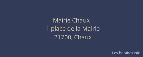 Mairie Chaux