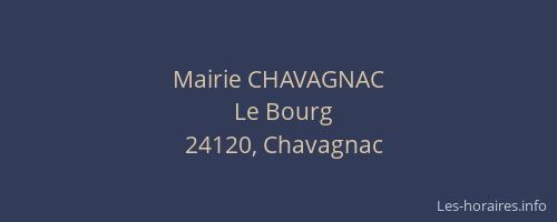 Mairie CHAVAGNAC