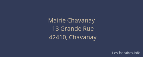 Mairie Chavanay