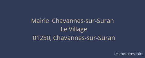 Mairie  Chavannes-sur-Suran