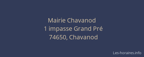 Mairie Chavanod