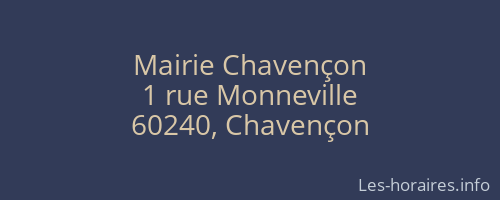 Mairie Chavençon