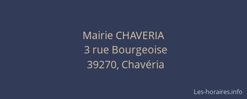 Mairie CHAVERIA