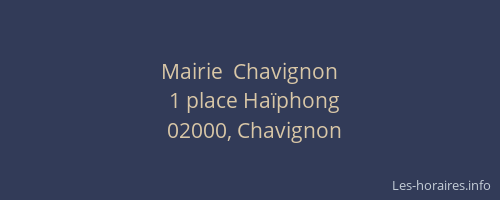Mairie  Chavignon