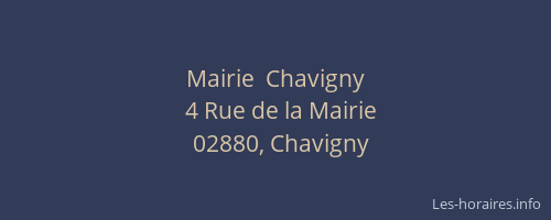 Mairie  Chavigny
