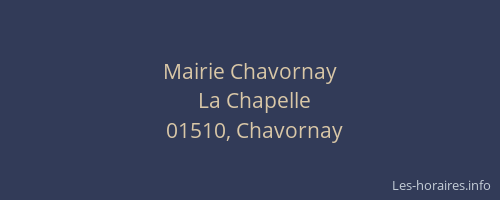 Mairie Chavornay