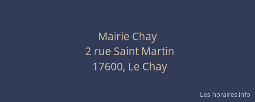 Mairie Chay