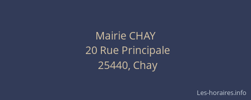Mairie CHAY