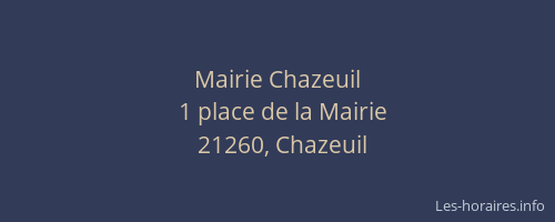 Mairie Chazeuil