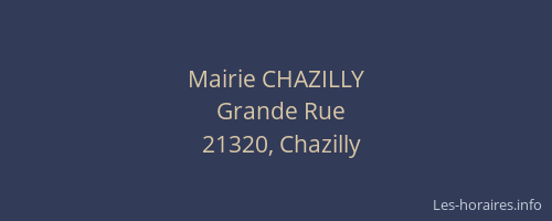 Mairie CHAZILLY