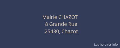 Mairie CHAZOT