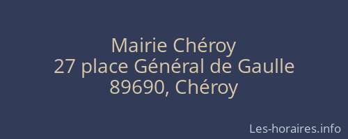 Mairie Ch&eacute;roy