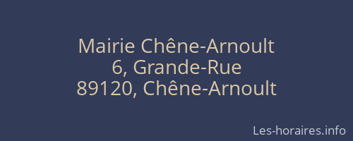 Mairie Ch&ecirc;ne-Arnoult