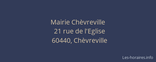 Mairie Chèvreville