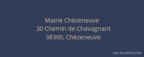 Mairie Chèzeneuve