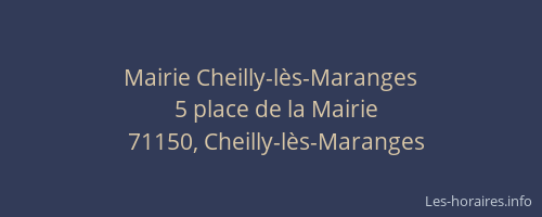 Mairie Cheilly-lès-Maranges