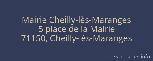 Mairie Cheilly-lès-Maranges