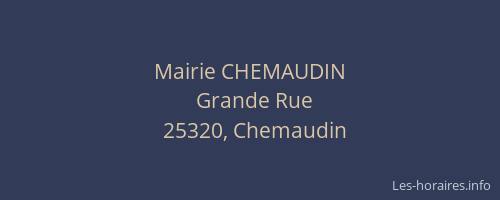 Mairie CHEMAUDIN