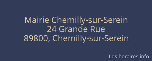 Mairie Chemilly-sur-Serein