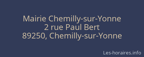 Mairie Chemilly-sur-Yonne
