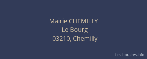 Mairie CHEMILLY