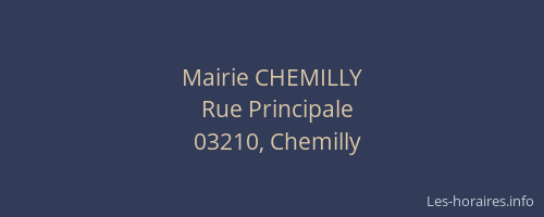 Mairie CHEMILLY
