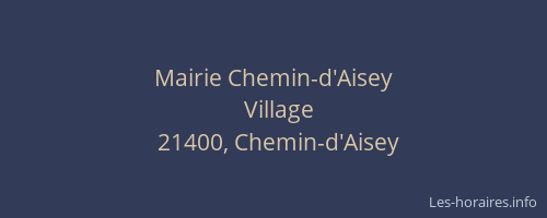 Mairie Chemin-d'Aisey