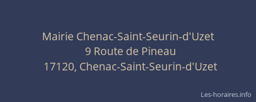 Mairie Chenac-Saint-Seurin-d'Uzet