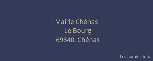 Mairie Chénas