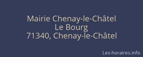 Mairie Chenay-le-Châtel