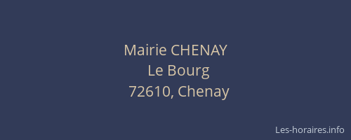 Mairie CHENAY